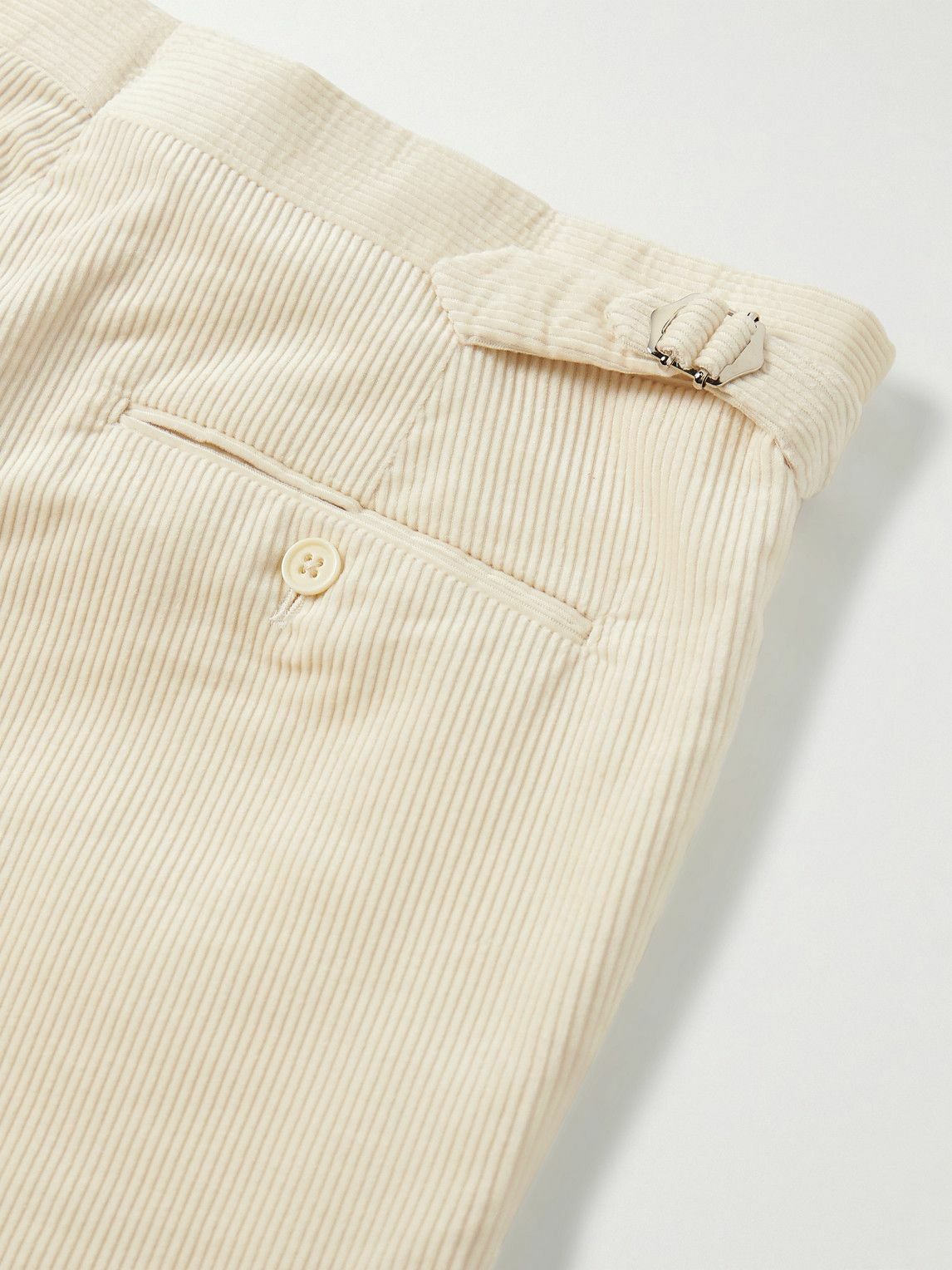 Ralph Lauren Purple label - Gregory Straight-Leg Cotton-Corduroy Trousers - Neutrals