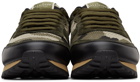 Valentino Garavani Green Camo Mesh Rockrunner Sneakers