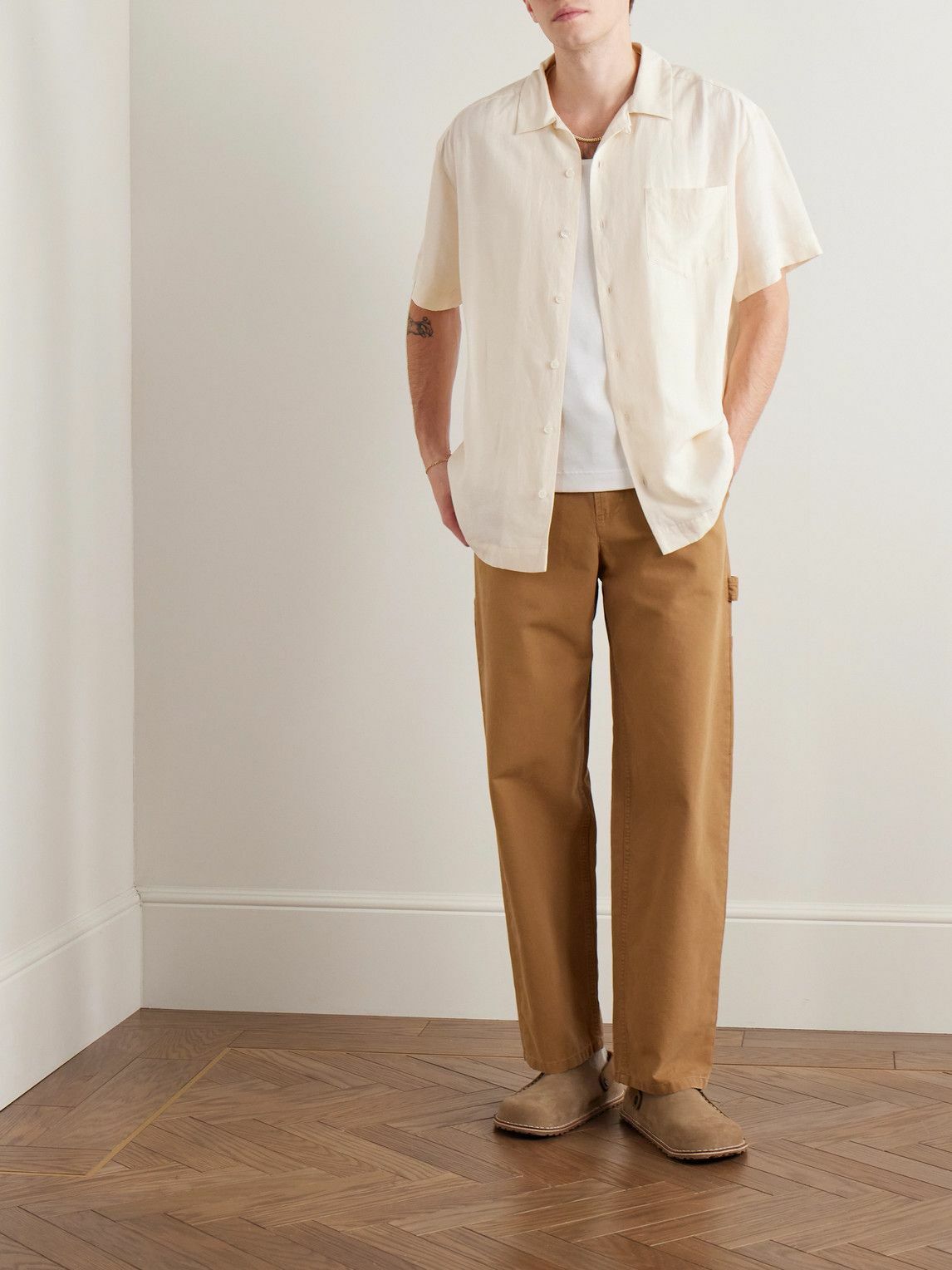 A.P.C Chuck Straight-Leg Cotton-Twill Trousers - 46/S | Coggles
