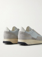 Common Projects - Track 80 Leather-Trimmed Suede and Ripstop Sneakers - Gray