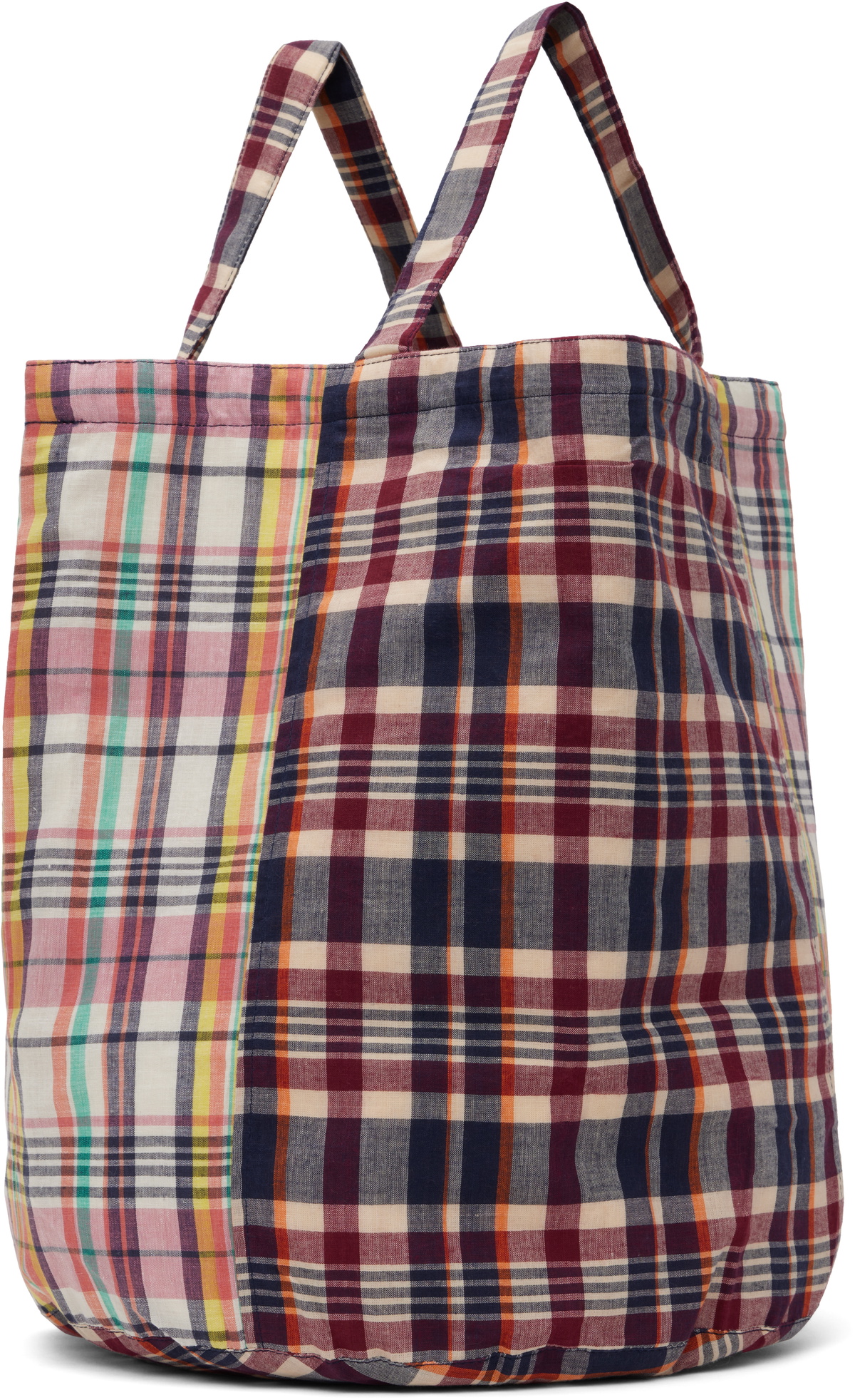 Drake's Multicolor Madras Patchwork Tote