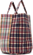Drake's Multicolor Madras Patchwork Tote