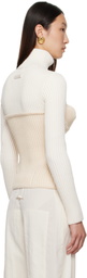 Jean Paul Gaultier White & Off-White Corset Turtleneck