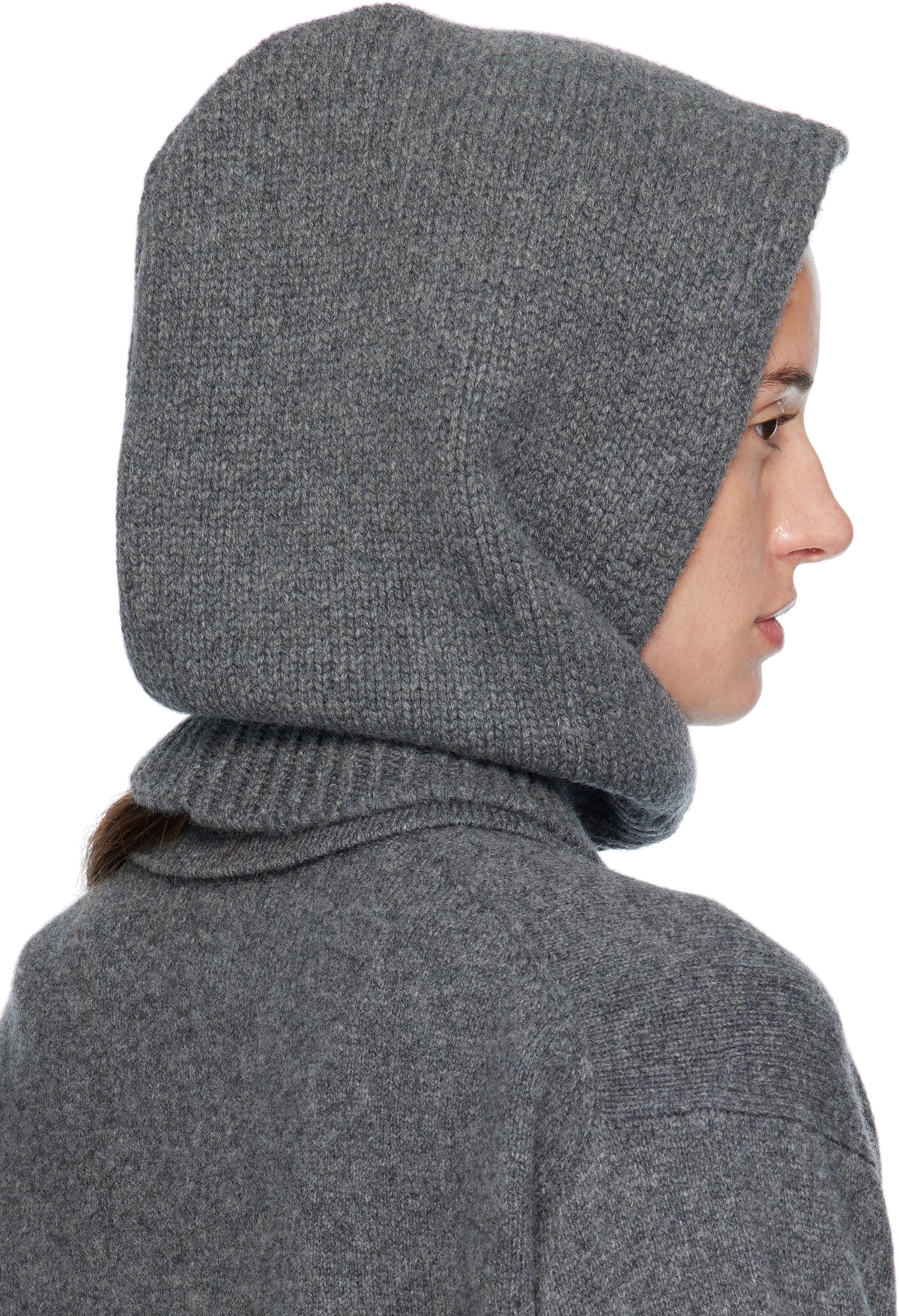 &Daughter Gray Hand-Knit Hood