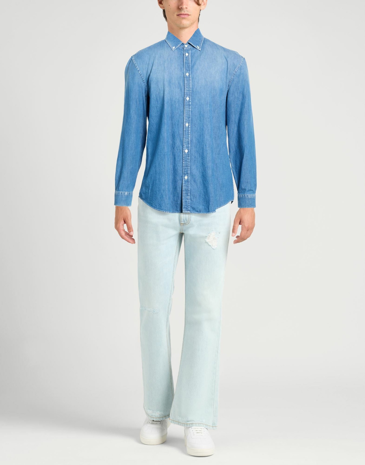 Dondup Mens Denim shirt in Blue