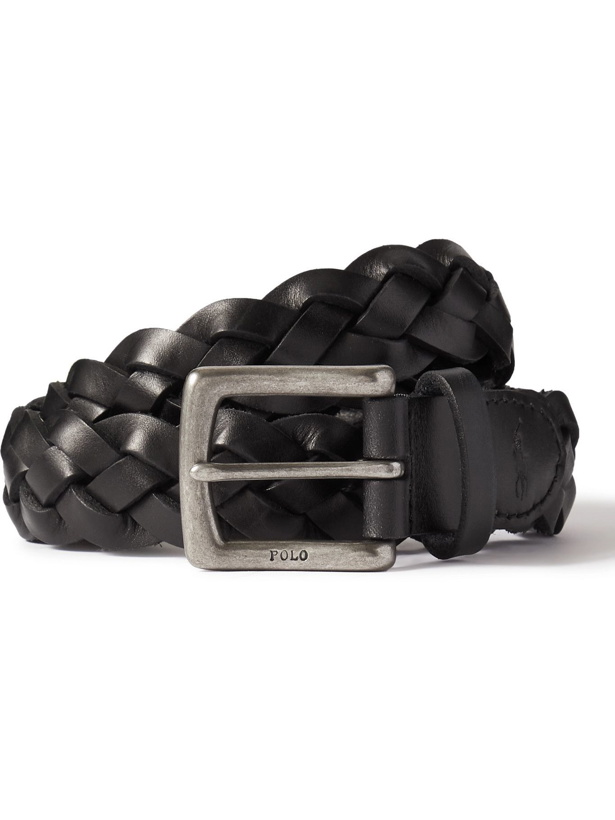 Photo: Polo Ralph Lauren - 3cm Braided Leather Belt - Black