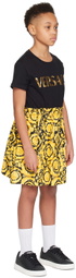 Versace Kids Black Barocco Dress
