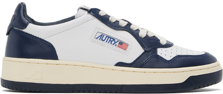 Photo: AUTRY White & Navy Medalist Low Sneakers