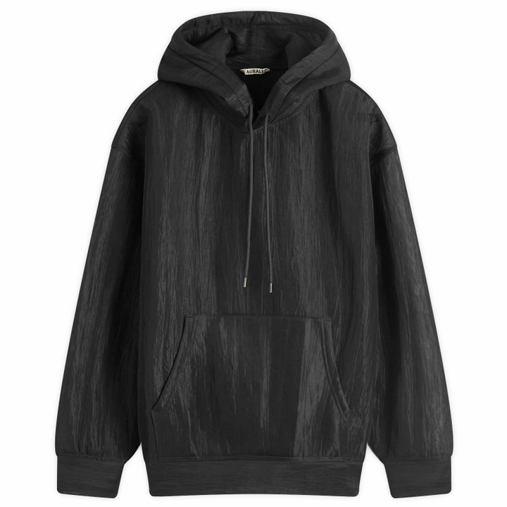 Photo: Auralee Women's Elastic Sheer Nylon Parka Jacket in Black