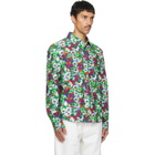 Marni Blue Pop Flowers Print Shirt