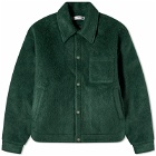 Cole Buxton Men's Wool Overshirt in Forest Green