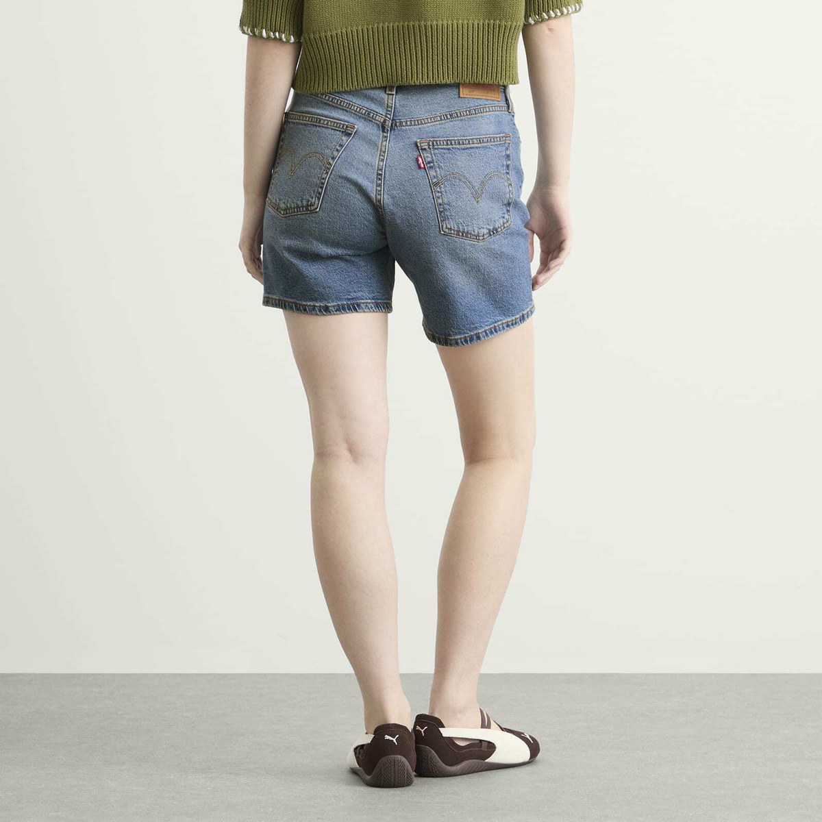 Levi's Women's 501® Mid Thigh Shorts in Pen Ring Lightweight