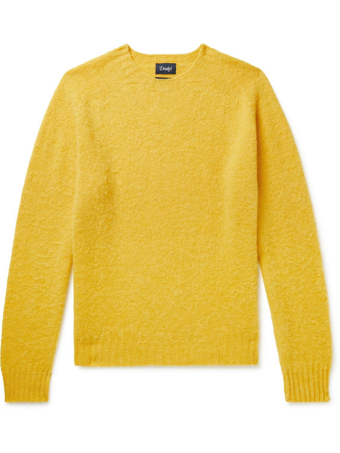 Drake's - Brushed-Wool Sweater - Yellow Drake's