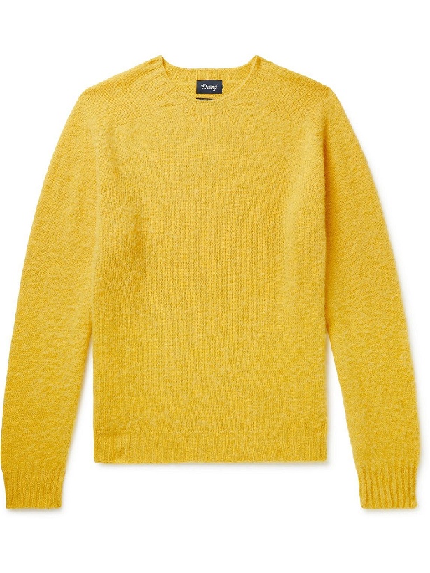 Photo: Drake's - Brushed-Wool Sweater - Yellow