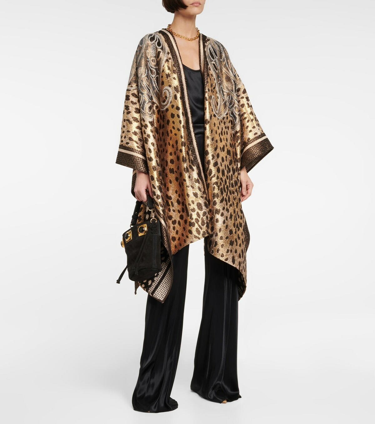 ジャケット ETRO Cotton cape with floral print ETRO floral-pattern Jacquard Cape | Blue | FARFETCH NZ
