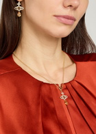 Vivienne Westwood Olympia Pavé Drop Pendant Necklace - Gold - One Size