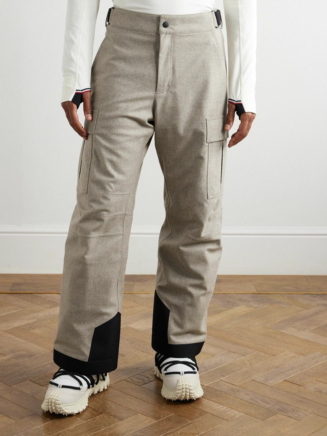 Moncler Grenoble - Wool-Flannel Padded Ski Pants - Neutrals