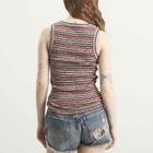 Martine Rose Women's Vest in Red/Grey Stripe