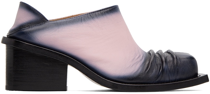 Photo: FIDAN NOVRUZOVA SSENSE Exclusive Black & Pink Convertible Chunky Heel Mules