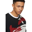 Yohji Yamamoto Black Painted Crewneck Sweater