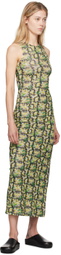 Eckhaus Latta Green Duet Maxi Dress