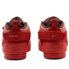 Nike x Ambush Air Adjust Force Sp Sneakers in Lt Madder Root/Burgundy Crush
