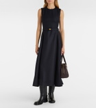 Burberry Prince of Wales check wool midi dress
