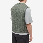 Stone Island Shadow Project Men's Quilted Nylon Vest in Grey