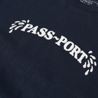 Pass~Port Men's Sweat Logo T-Shirt in Navy