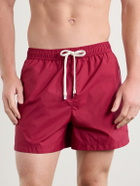 Zegna - Straight-Leg Mid-Length Swim Shorts - Red