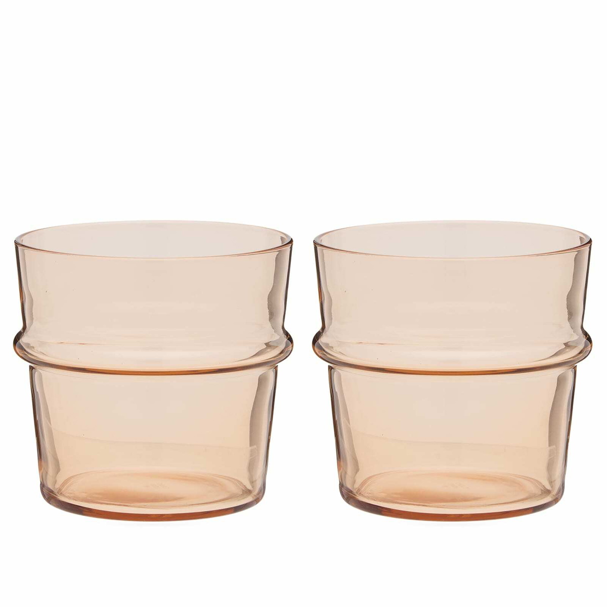 ferm LIVING Boya Low Glasses - Set of 2 in Blush 