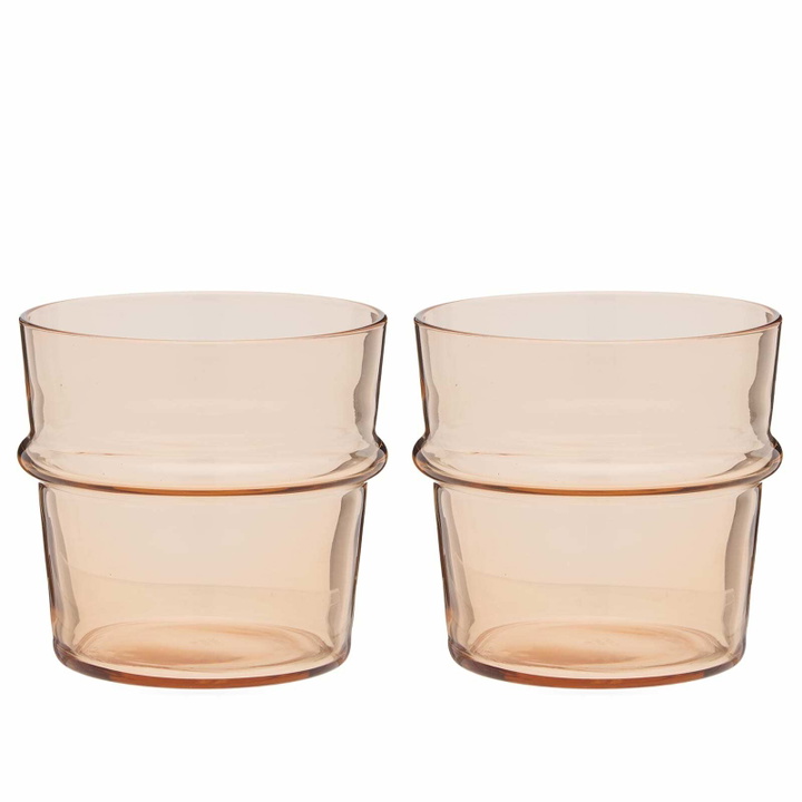 Photo: ferm LIVING Boya Low Glasses - Set of 2 in Blush 