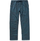 Desmond & Dempsey - Printed Cotton Pyjama Trousers - Men - Blue