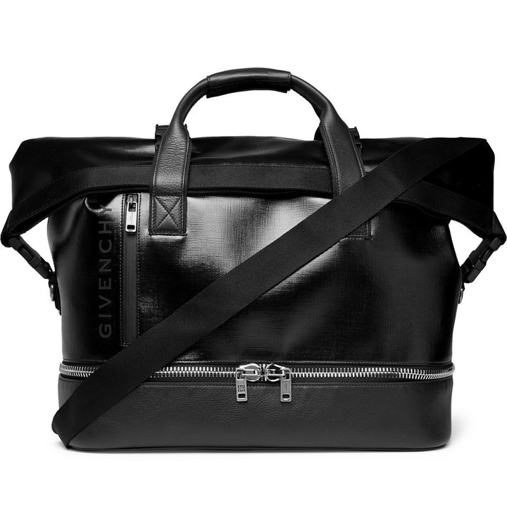 Photo: Givenchy - Jaw-Textured Coated-Canvas and Full-Grain Leather Holdall - Men - Black
