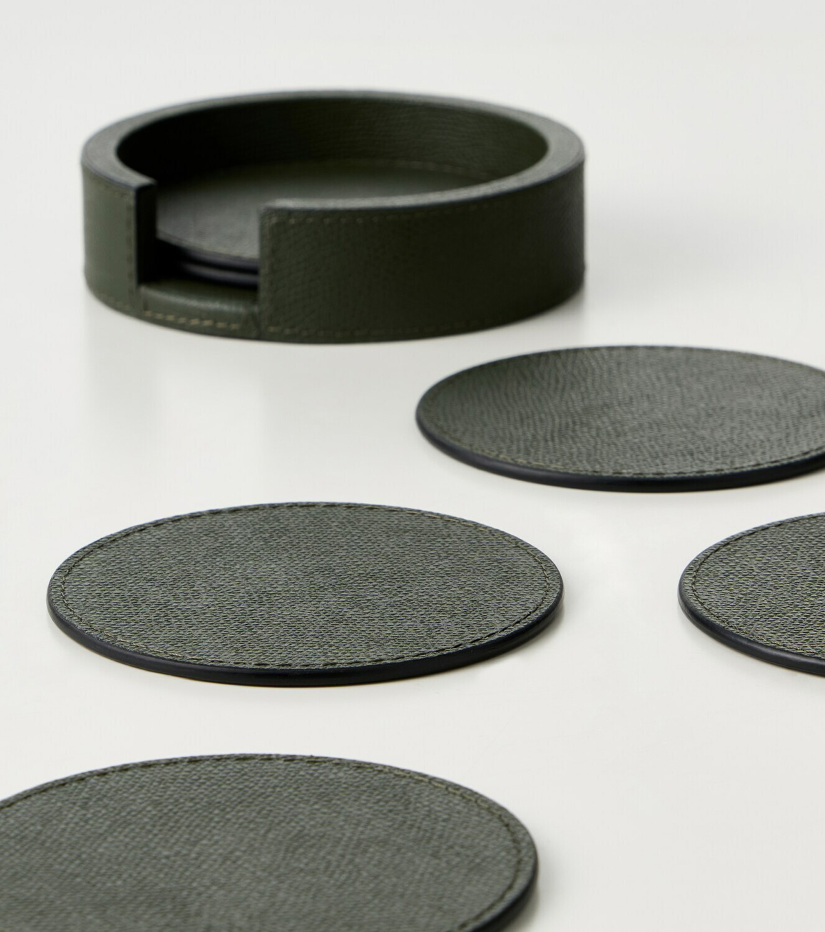 Giobagnara Set of 6 leather coasters