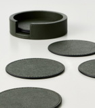 Giobagnara Set of 6 leather coasters
