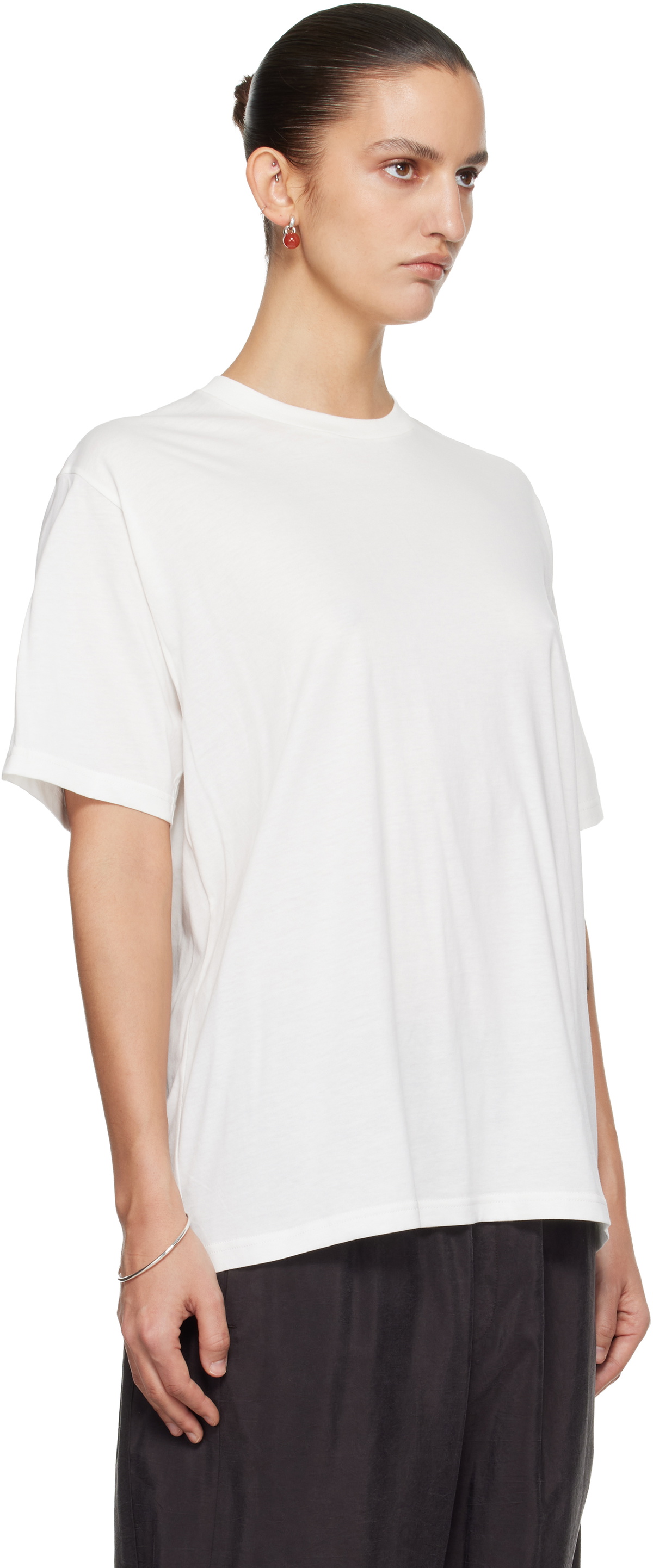 ssstein White Suvin Cotton Basic T-shirt
