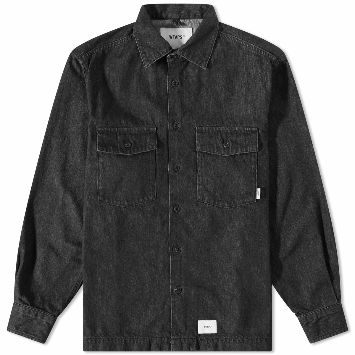 WTAPS Men's 0 Denim Work Shirt in Black WTAPS