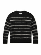Marant - Amory Striped Mohair-Blend Sweater - Black