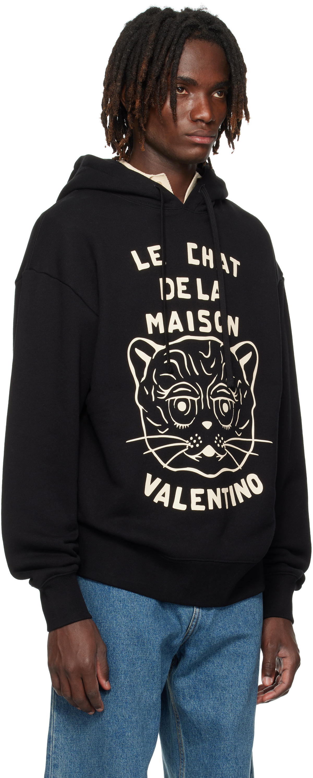 Valentino Black 'Le Chat De La Maison' Hoodie