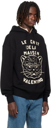 Valentino Black 'Le Chat De La Maison' Hoodie