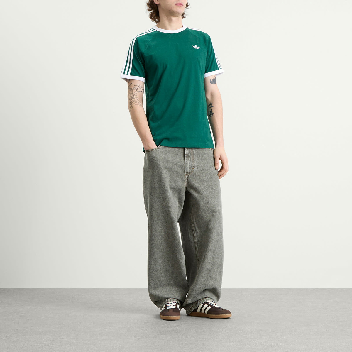 Adidas Men's 3S T-Shirt in Collegiate Green
