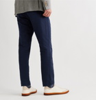 MAN 1924 - Tomi Tapered Linen and Cotton-Blend Drawstring Trousers - Blue