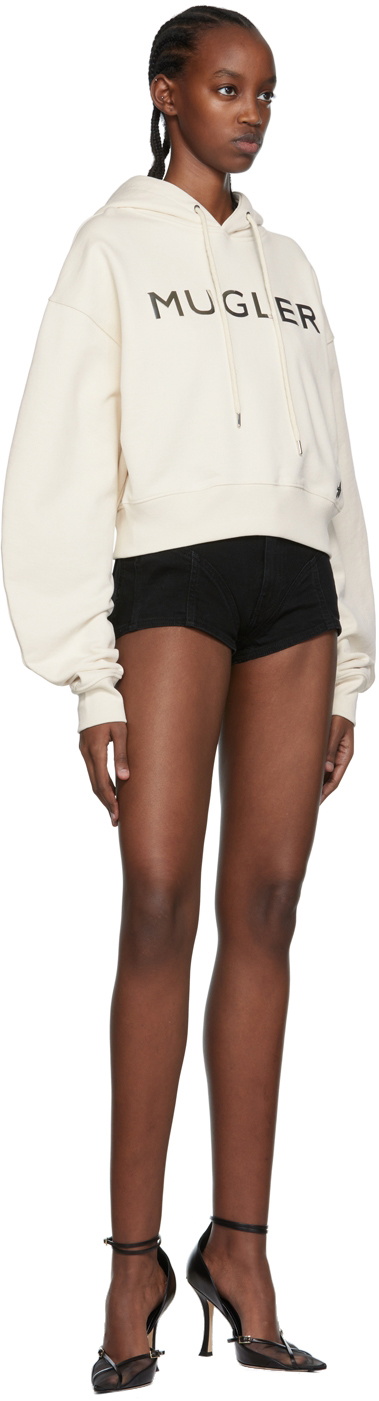 Mugler H&M Batwing-Sleeved Hoodie White - SS23 - US