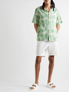 Onia - Vacation Camp-Collar Printed Linen-Blend Shirt - Green