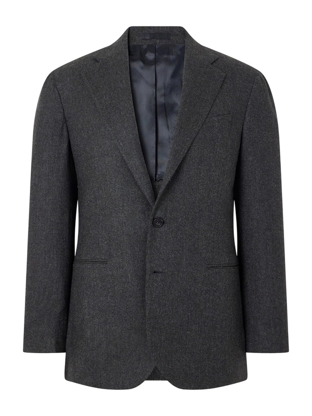 Photo: J. Mueser - Waverly Cashmere-Twill Blazer - Gray