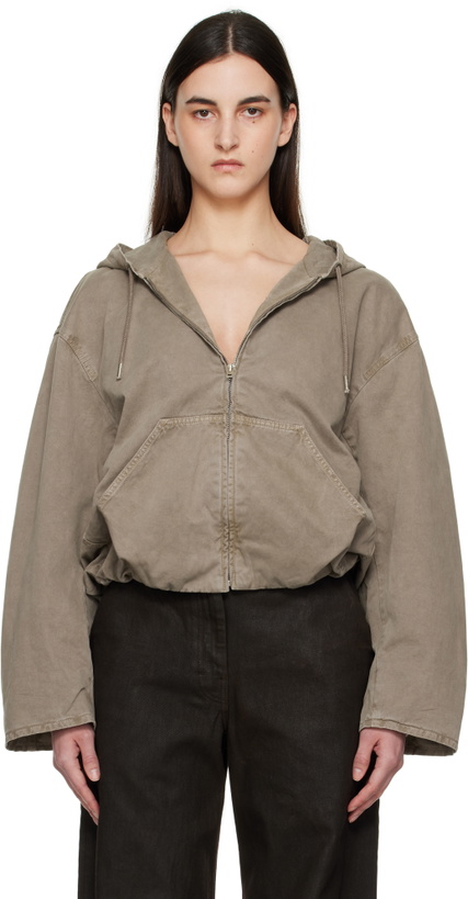 Photo: Acne Studios Gray Heavy Twill Bomber Jacket