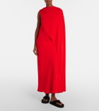 Balenciaga Open-back caped gown