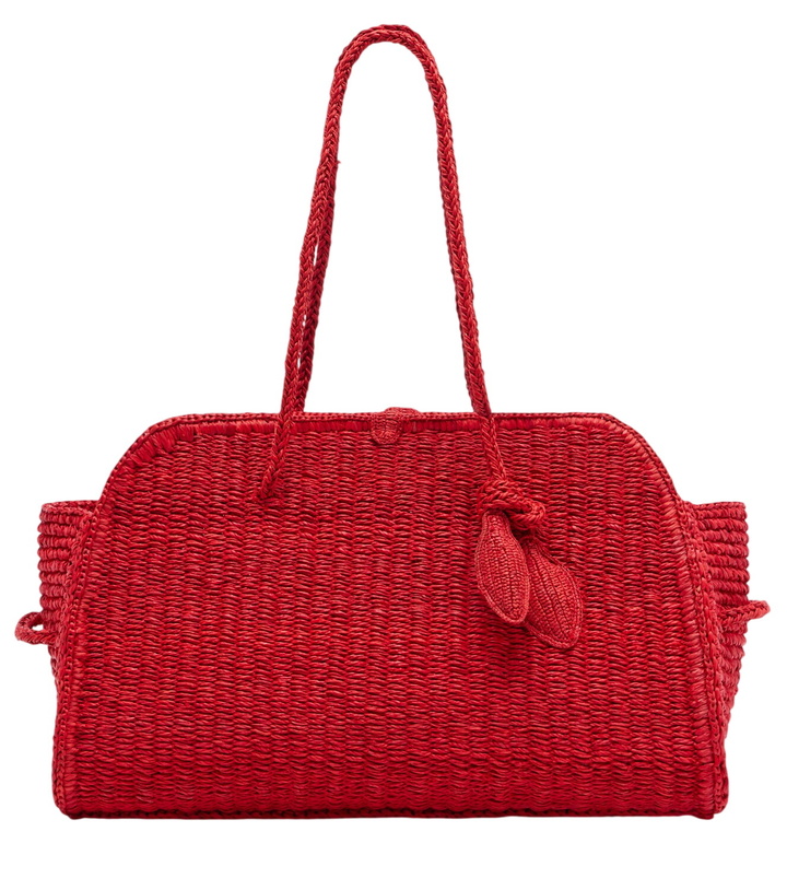 Photo: Jacquemus Turismo Small raffia tote bag