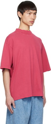 Acne Studios Red Embossed T-Shirt